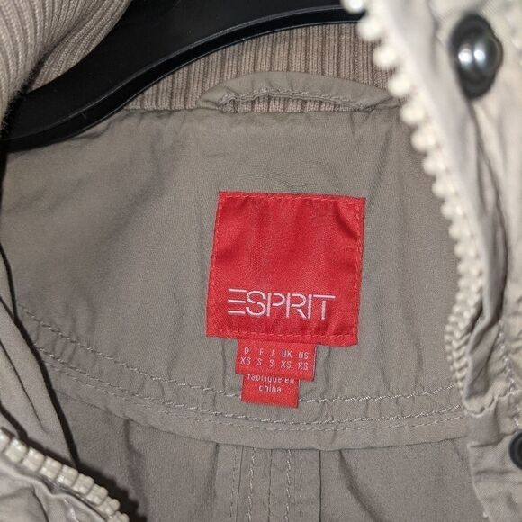 Esprit Khaki Lightweight Utility Jacket Size XS - Picture 3 of 7